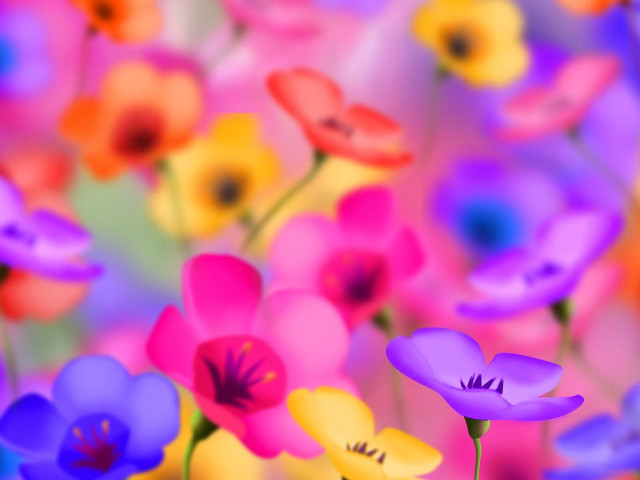 Flowers grass blurry background bokeh #2 free wallpaper for desktop - medium preview image