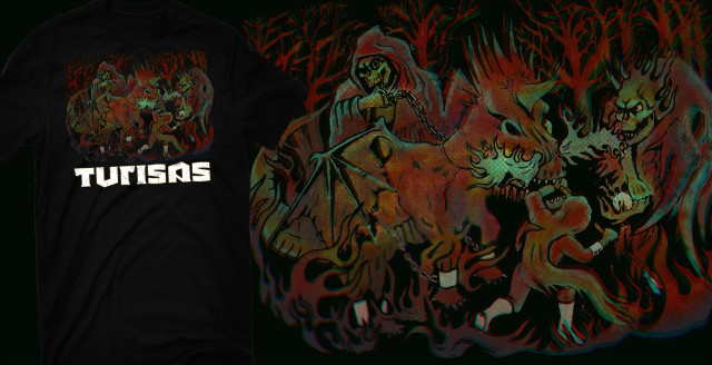 Black shirt demon horse back free wallpaper for desktop - medium preview image