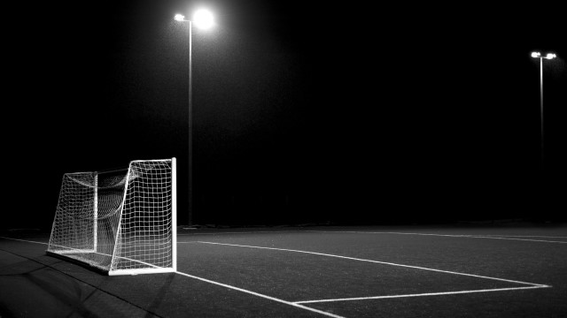 Soccer goal ball field night free wallpaper for desktop - medium preview image