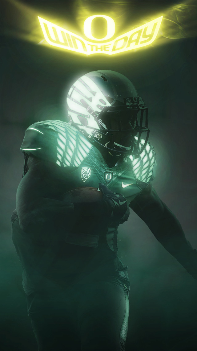 Football player green uniform neon free wallpaper for mobile - medium preview image