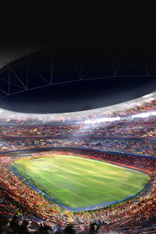 Stadium cityscape sunset greenfield digitalrendering free wallpaper for mobile - medium preview image