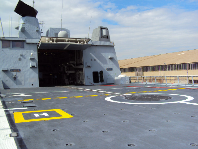 Large ship open ramp cloudy free wallpaper for desktop - medium preview image