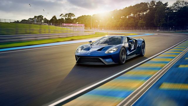 Blue sports car race track #13 free wallpaper for desktop - medium preview image