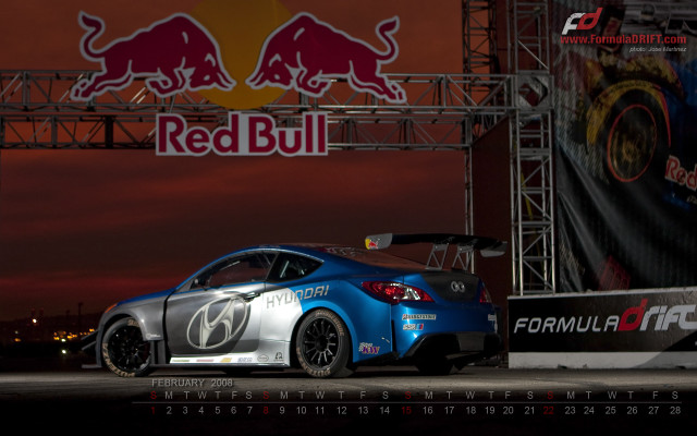 Car parked red bull sign free wallpaper for desktop - medium preview image