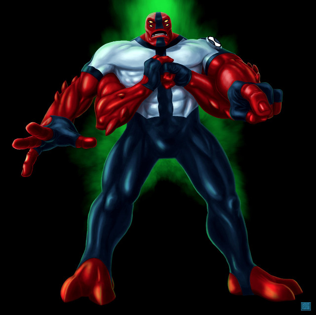 Cartoon red blue suit muscular free wallpaper for tablet - medium preview image
