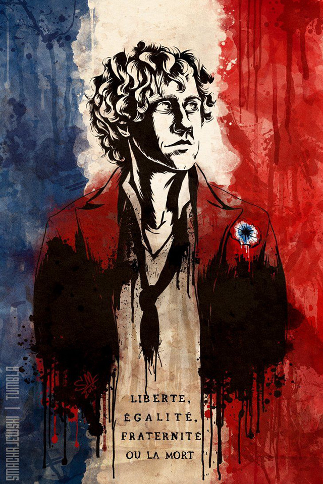 Man with a red painting free wallpaper for mobile - medium preview image