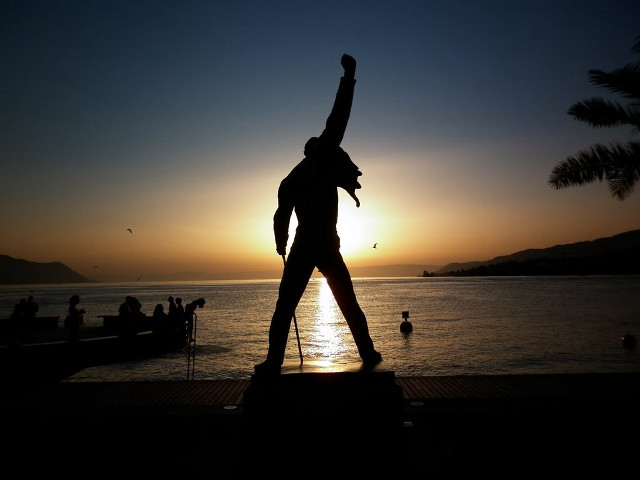 Person dock sunset boat water free wallpaper for desktop - medium preview image