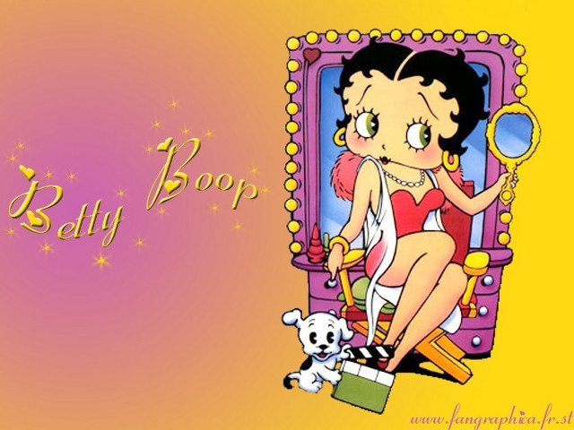Betty boop cartoon character dog free wallpaper for desktop - medium preview image
