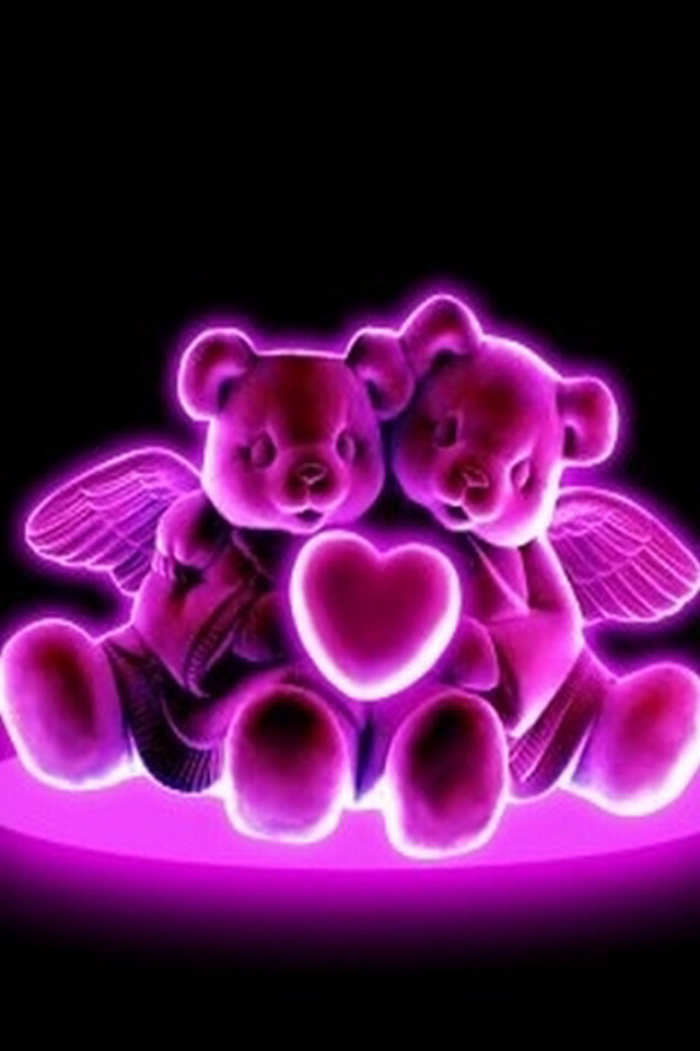 Teddy bears table hearts chest free wallpaper for mobile - medium preview image