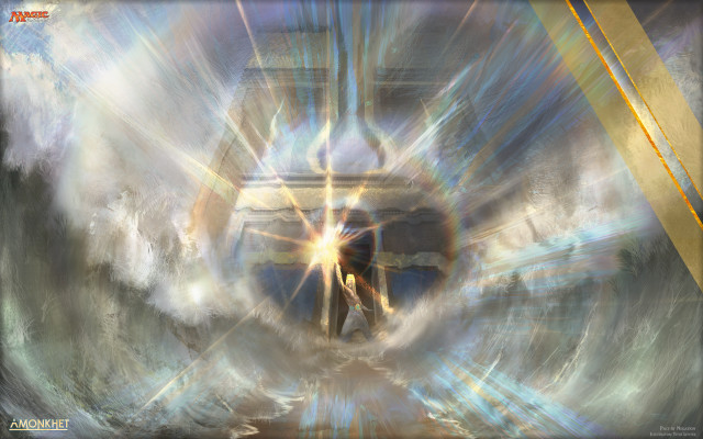 Tunnel light person standing center free wallpaper for desktop - medium preview image