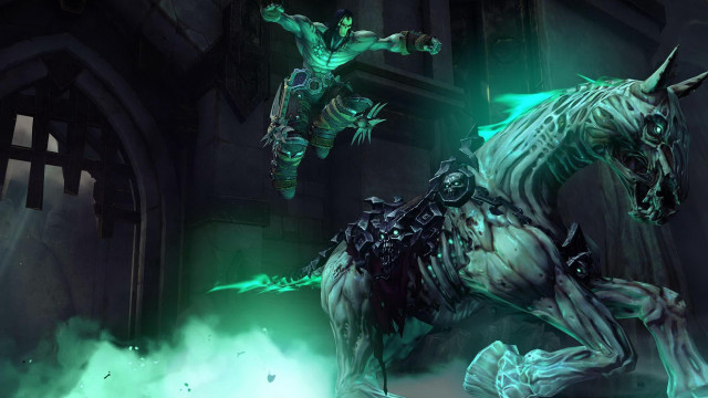 Horse demon dark room green free wallpaper for desktop - medium preview image