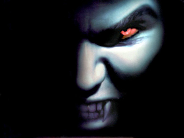 Creepy man red eyes black free wallpaper for desktop - medium preview image