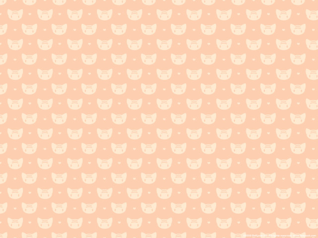 Cats heads peach background dots free wallpaper for desktop - medium preview image