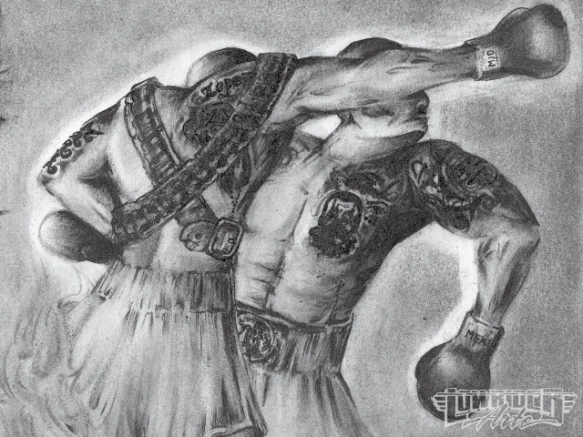 Man bottle mouth woman dress free wallpaper for desktop - medium preview image