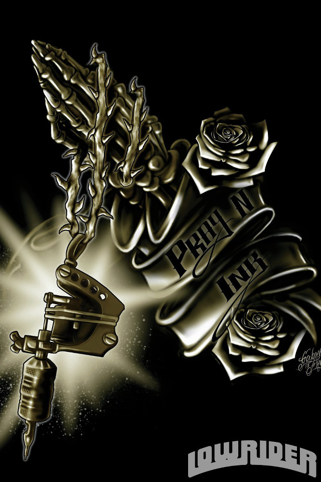 Rose gun tattoo design arm free wallpaper for mobile - medium preview image