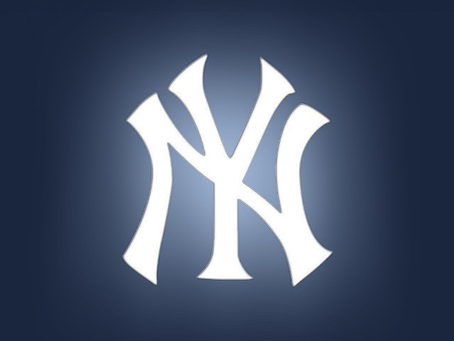 Yankees logo dark background blue free wallpaper for desktop - medium preview image