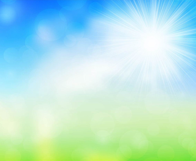 Sunny day blue sky green free wallpaper for desktop - medium preview image