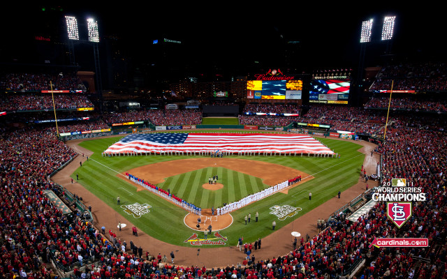 Baseball stadium american flag crowd #2 free wallpaper for desktop - medium preview image
