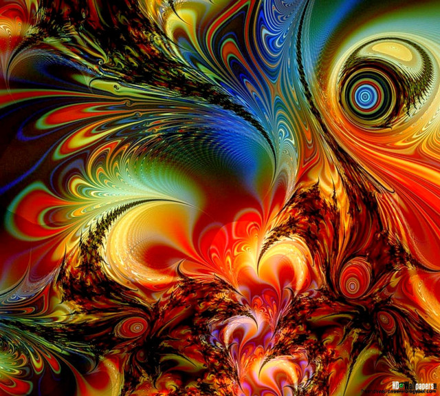 Colorful abstract painting spiral design #2 free wallpaper for tablet - medium preview image