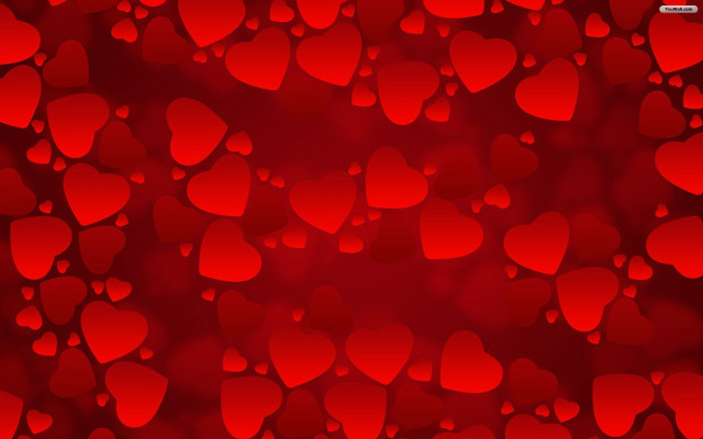 Red background hearts pattern love #3 free wallpaper for desktop - medium preview image