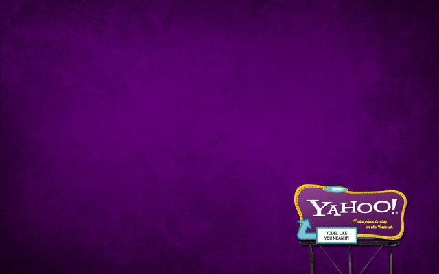 Purple wall yahoo sign background free wallpaper for desktop - medium preview image