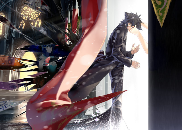 Man suit tie window red free wallpaper for desktop - medium preview image