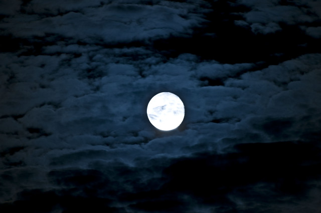Full moon clouds night sky #2 free wallpaper for desktop - medium preview image