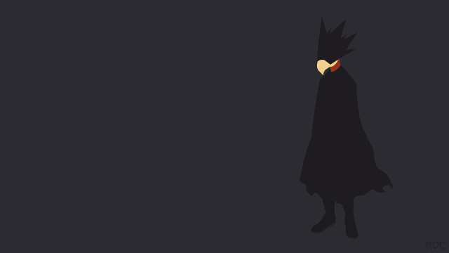 Black silhouette yellow eye cloak free wallpaper for desktop - medium preview image
