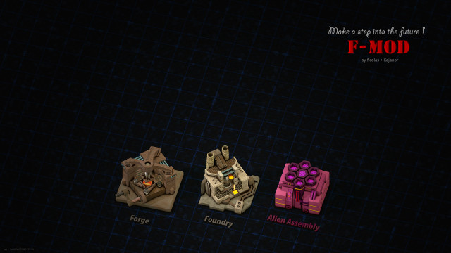 Colored objects black background caption free wallpaper for desktop - medium preview image