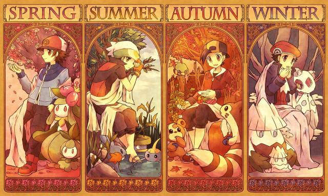 Group people forest animals plants free wallpaper for desktop - medium preview image