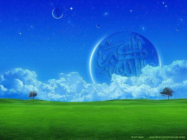 Blue moon jesus green field free wallpaper for desktop - medium preview image