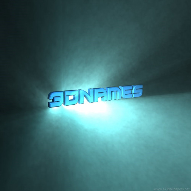 Blue 3d text black white free wallpaper for tablet - medium preview image