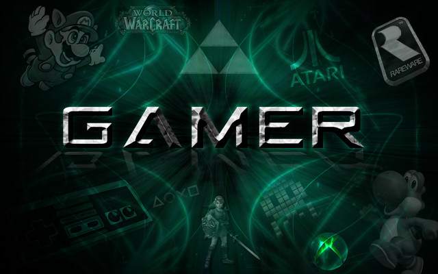 Game logo dark green background free wallpaper for desktop - medium preview image