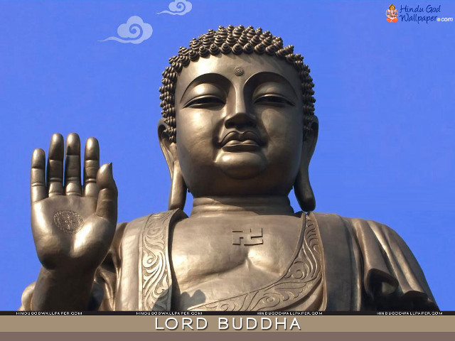 Buddha statue blue sky hand free wallpaper for desktop - medium preview image
