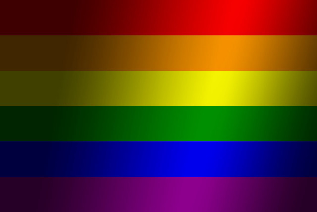 Rainbow background black border white #4 free wallpaper for desktop - medium preview image