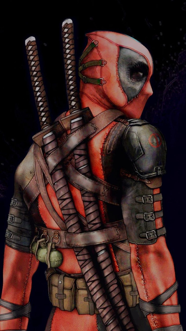 Deadpool man guns knife costume free wallpaper for mobile - medium preview image