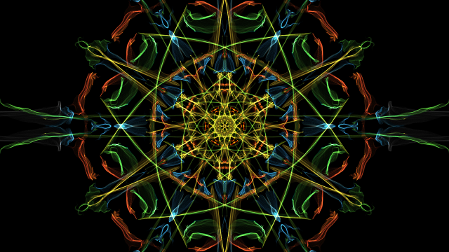 Colorful abstract flower psychedelic hologram free wallpaper for desktop - medium preview image