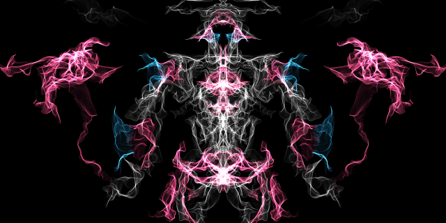 Pink blue pattern black background free wallpaper for desktop - medium preview image