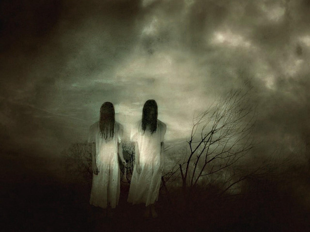 Ghostly women field cloudy sky free wallpaper for desktop - medium preview image