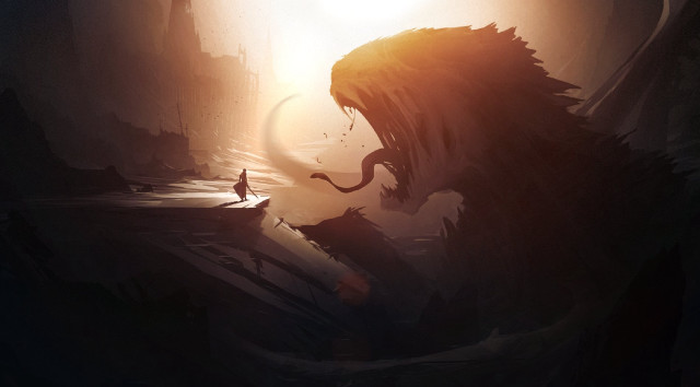 Man cave giant monster head free wallpaper for desktop - medium preview image