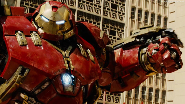 Giant iron man building gun free wallpaper for desktop - medium preview image