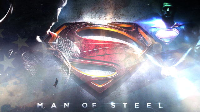 Man of steel superman logo free wallpaper for desktop - medium preview image