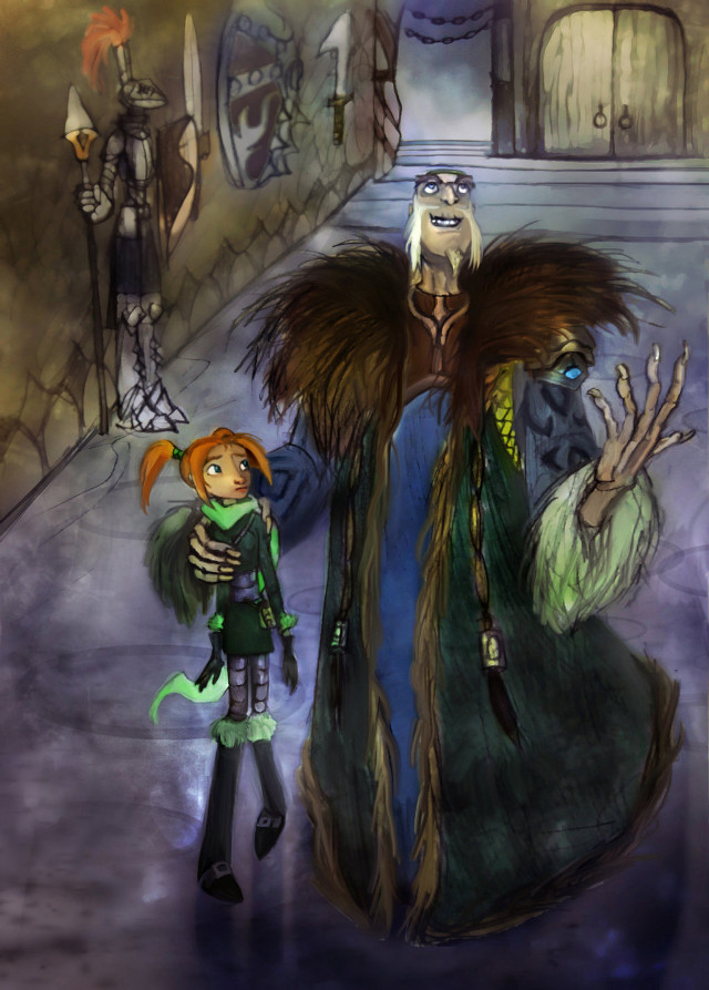 Couple skeleton walking street cartoon free wallpaper for mobile - medium preview image