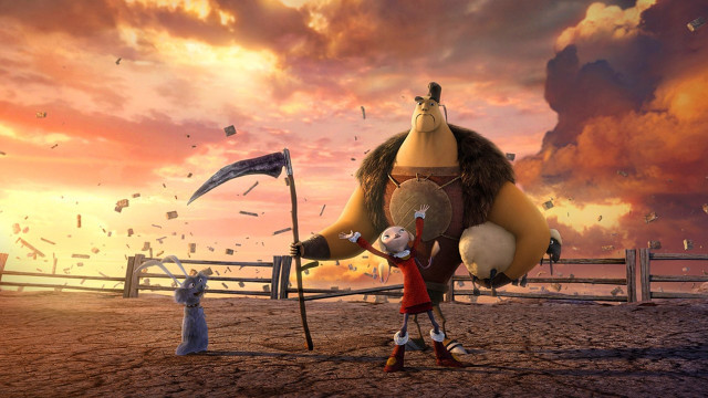 Cartoon character large object fence free wallpaper for desktop - medium preview image