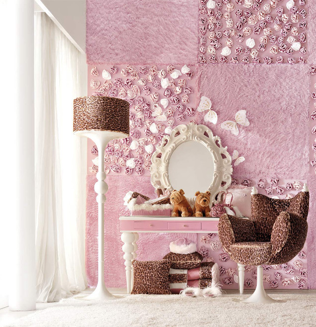 Pink wall white table teddy free wallpaper for tablet - medium preview image