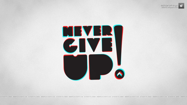 Never give up blood logo free wallpaper for desktop - medium preview image