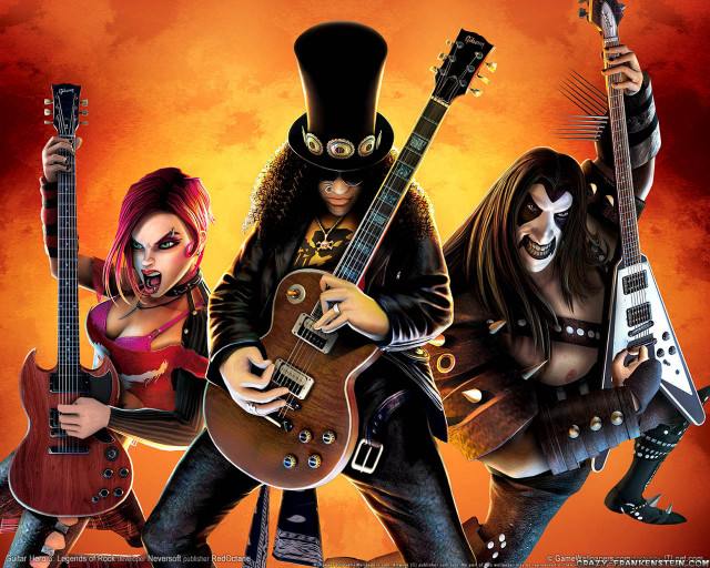 Group guitars top hat black free wallpaper for desktop - medium preview image