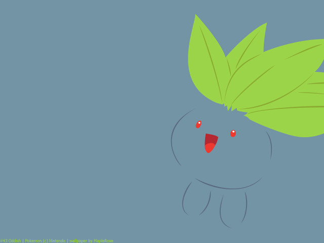 Cartoon character green leaf head free wallpaper for desktop - medium preview image
