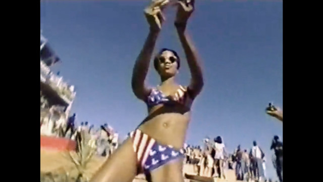 Woman bikini baseball bat crowd free wallpaper for desktop - medium preview image