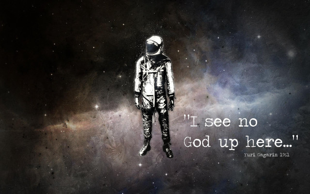 Space suit galaxy quote astronaut free wallpaper for desktop - medium preview image
